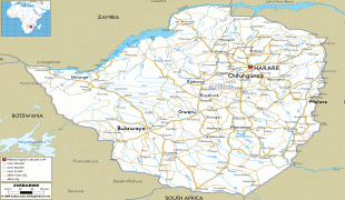 Χάρτης-Ζιμπάμπουε-Zimbabwe-road-map.gif