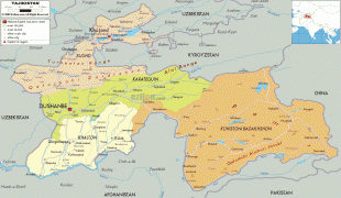 แผนที่-ประเทศทาจิกิสถาน-political-map-of-Tajikistan.gif