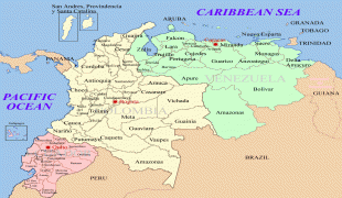 Kaart (cartografie)-Colombia-Ecuador_Colombia_Venezuela_map.png