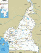 Географическая карта-Камерун-Cameroon-road-map.gif