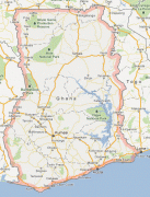 Kaart (kartograafia)-Ghana-Ghana_Map.jpg