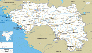 Ģeogrāfiskā karte-Gvineja-Guinea-road-map.gif