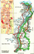Kaart (cartografie)-Liechtenstein-principality-of-liechtenstein-map.jpg