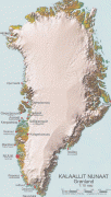 Kaart (cartografie)-Groenland-Greenland-Physical-map.jpg