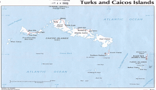 Карта (мапа)-Туркс и Кајкос-Turks_Caicos_Islands_Political_Map_2.jpg