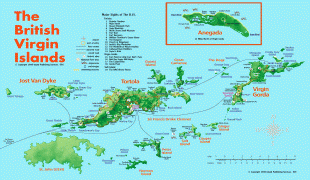 Географическая карта-Британские Виргинские острова-British-Virgin-Islands-Tourist-Map.gif