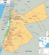 Kaart (kartograafia)-Jordaania-Jordan-physical-map.gif