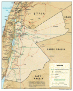 Kaart (kartograafia)-Jordaania-jordan_rel_2004.jpg