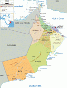 Карта (мапа)-Оман-political-map-of-Oman.gif