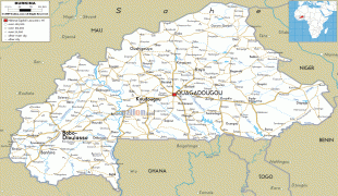 Kartta-Burkina Faso-Burkina-Faso-road-map.gif