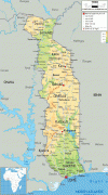 Kaart (cartografie)-Togo-Togo-physical-map.gif