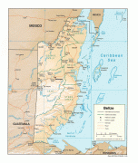 Kaart (kartograafia)-Belize-belize-map-relief.jpg