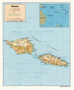 Kaart (kartograafia)-Samoa saared-samoa_rel98.jpg