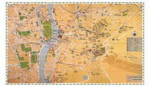 Географическая карта-Каир-large_detailed_tourist_map_of_cairo_city.jpg