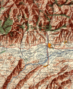 Kaart (cartografie)-Doesjanbe-Stalinabad-1956-Map.jpg