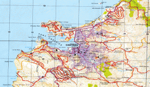 Kaart (cartografie)-Castries (Saint Lucia)-CastriesSmall.png