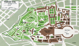 Kaart (cartografie)-Vaticaanstad-Map_of_Vatican_City.jpg