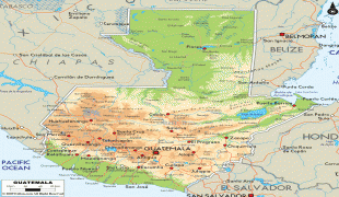 Karte (Kartografie)-Guatemala-Guatemala-physical-map.gif