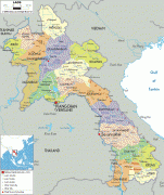 Térkép-Laosz-political-map-of-Laos.gif
