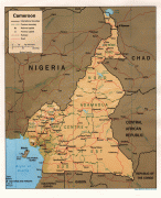Karte (Kartografie)-Kamerun-Cameroon_Map.jpg