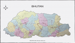 Kaart (cartografie)-Bhutan-3442142124_2cf5bf2abb_o_d.jpg