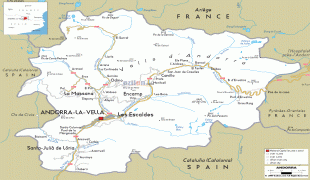 Kaart (cartografie)-Andorra-Andorra-road-map.gif