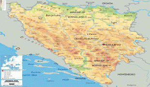 Peta-Bosnia dan Herzegovina-Bosnia-and-Herzegovina-phys.gif