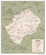 Географічна карта-Лесото-detailed_political_and_administrative_map_of_lesotho.jpg