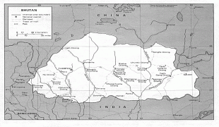 Kaart (cartografie)-Bhutan-political_map_of_bhutan.jpg