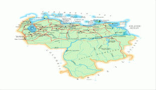 Kaart (kartograafia)-Venezuela-Venezuela-Map.jpg