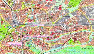 Karte (Kartografie)-Ljubljana-Ljubljana-Tourist-Map.gif