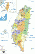 Mapa-Čínská republika-political-map-of-Taiwan.gif