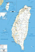 Kaart (cartografie)-Taiwan-Taiwan-road-map.gif
