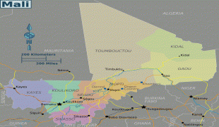 Географическая карта-Мали-Mali_regions_map.png