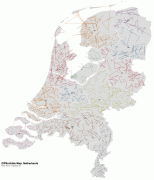 Kaart (kartograafia)-Holland-ZIPScribbleMap-Netherlands-color-names-borders.png