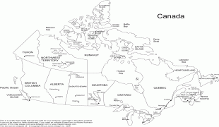 Kort (geografi)-Canada-Canada2BWPrint.jpg