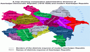 Kaart (kartograafia)-Aserbaidžaan-Azerbaijan_Map_ADRandAR_En.jpg