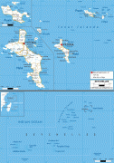 Kaart (kartograafia)-Seišellid-Seychelles-road-map.gif
