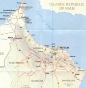 Kaart (cartografie)-Oman-Northern-Oman-Map.jpg