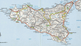 Karte (Kartografie)-Autonome Region Sizilien-MapSicilia.jpg