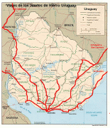 Karte (Kartografie)-Uruguay-Uruguay_Political_Map_3.jpg