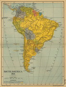 Kaart (cartografie)-Zuid-Amerika-america_south_1910.jpg