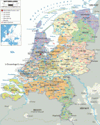Mapa-Países Baixos-Holland-political-map.gif