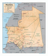 Kaart (cartografie)-Mauritanië-mauritania_rel95.jpg