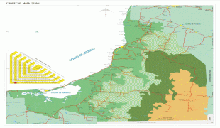 Kaart (kartograafia)-Campeche osariik-Mapa-Estado-de-Campeche-Mexico-8710.jpg