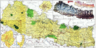Kaart (cartografie)-Nepal-large_detailed_road_and_physical_map_of_nepal.jpg