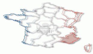 Bản đồ-Provence-Alpes-Côte d'Azur-10818872-political-map-of-france-with-the-several-regions-where-provence-alpes-cote-d-azur-is-highlighted.jpg
