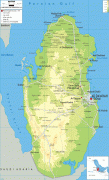 Bản đồ-Qatar-Qatar-physical-map.gif