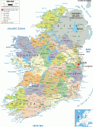 Карта (мапа)-Ирска-Ireland-political-map.gif