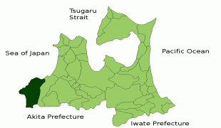 Kaart (cartografie)-Aomori (prefectuur)-Fukaura_in_Aomori_Prefecture.png